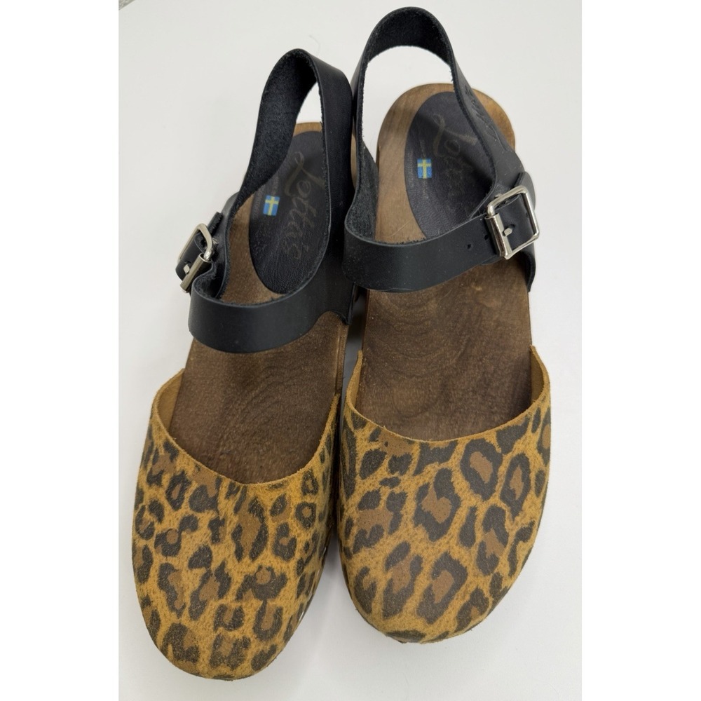 Lotta From Stockholm Women's‎ Leopard Clogs Rare Size 41 US 9.5